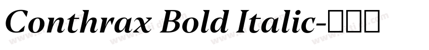 Conthrax Bold Italic字体转换